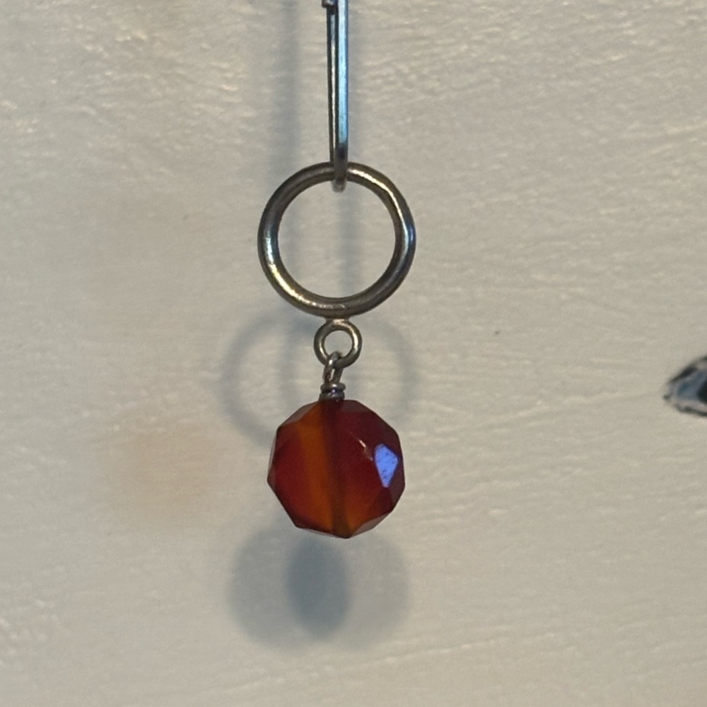 Silpada Carnelian Sterling Silver Charm from set of 3 ‘POP OF COLOR’ S3530